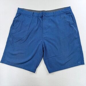ONeill Mens Hybrid Shorts Blue Textured Stretch Walk‎ Shorts Size 40